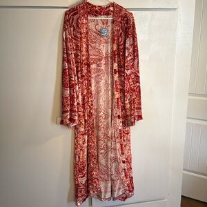 Free People Velvet ‘Palace Pink Combo’ Robe/Kimono
